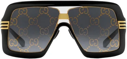 Vista 2 de Gucci GG0900S col. 001 - Gafas de sol negras con espejo gris, 2.362in, negro gris negro