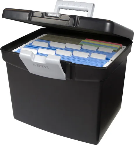 Vista 8 de Storex File Box, 10.88 x 13.25 x 11 pulgadas, color negro (STX61504U01C)