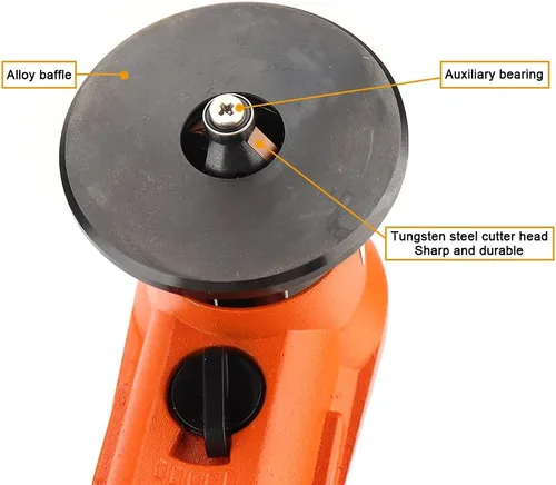 Vista 4 de BAINUO - Máquina de biselado neumática manual, mini herramientas eléctricas de biselado lineal portátil, kit de desbarbado de esquina de arco