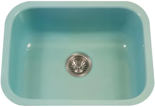 Vista 12 de Houzer Porcela PCS-2500 BL - Fregadero de cocina de acero esmaltado de porcelana negra de 23 pulgadas, duradero y versátil, esencial para el hogar