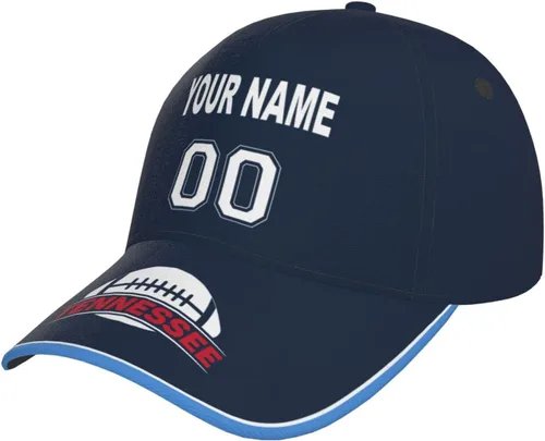 Vista 8 de Gorra personalizada con cualquier nombre y número ajustable, regalo personalizado para papá, hombres, mujeres, jóvenes, fanáticos de los deportes