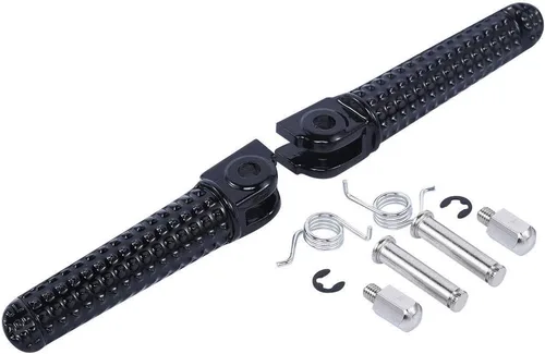 Vista 4 de TCMT Juego de estriberas negras para reposapiés delantero para Yamaha YZF R1 1998-2024 R1S R1M 2015-2024 YZF R6 2003-2020 YZF R6S 2003-2009