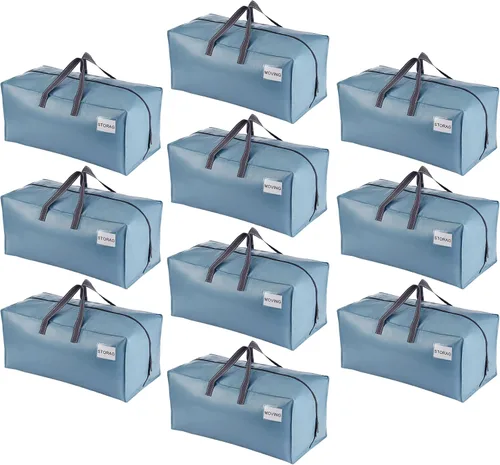 Vista 67 de VENO Paquete de 6 bolsas de mudanza resistentes con correas de mochila, cremalleras y asas, bolsas de embalaje extragrandes para artículos