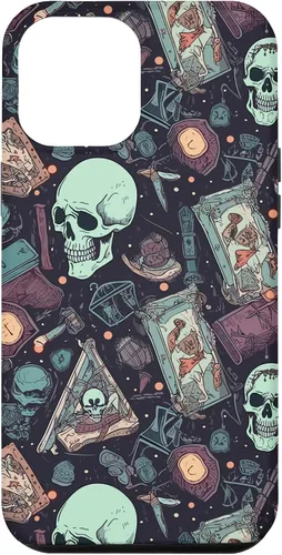 Vista 26 de Eerie Tarot Cards and Crystals Pattern Scary Cute Halloween Case for iPhone 17