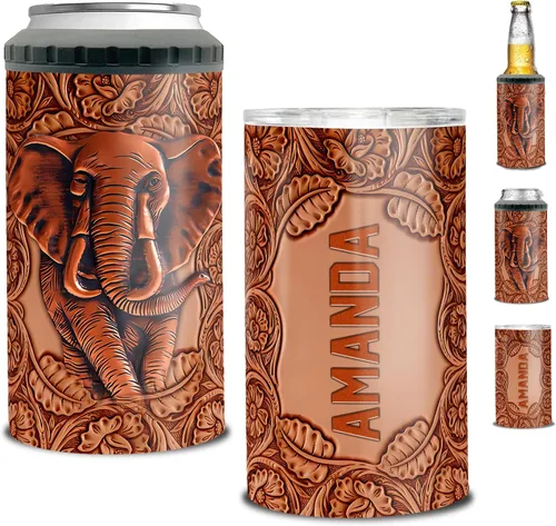 Vista 7 de Dorris A Day At The Beach Restore The Soul Can - Vaso enfriador de latas con nombre personalizado 4 en 1 con aislamiento de 16 onzas con tapa, Playa