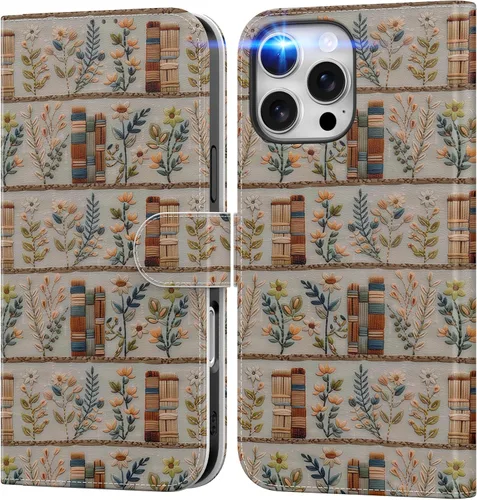 Vista 65 de DEENAKIN Funda tipo cartera para iPhone 15 con tarjetero + clip para efectivo, bloqueo RFID, protección contra caídas de grado militar y obras