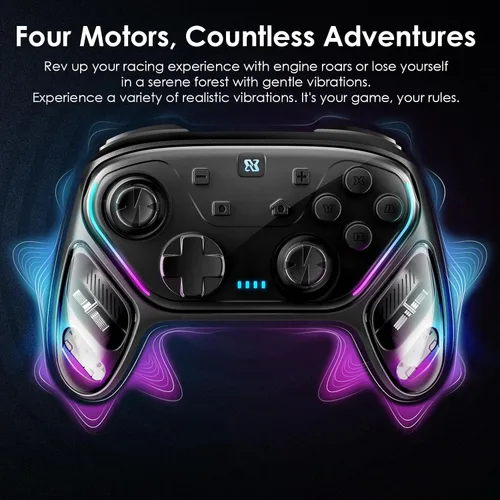 Vista 4 de BINBOK GEMINI Switch Controller, Wireless Switch Pro Controller for SwitchSwitch LiteSwitch OLED, Hall Effect Joystick Wireless RGB Remote Gamepad