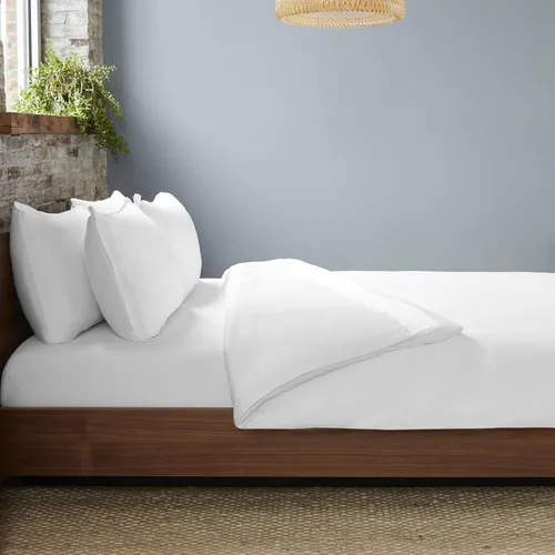 Vista 16 de SHEEX Juego de sábanas Original Performance con 2 fundas de almohada, tela ultra suave que ventila mejor que el algodón Negro