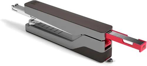 Vista 2 de TRU RED Grapadora de tira completa de escritorio premium, capacidad de 30 hojas, gris/negro