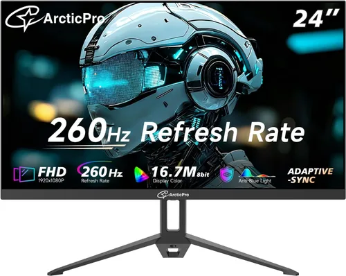 Vista 8 de ArcticPro Monitor para juegos de 22 pulgadas 144Hz, monitor de computadora