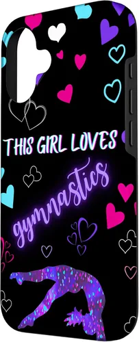 Vista 2 de Funda para iPhone 16 Gymnast This Girl Heart Loves Gymnastics Pink Teal