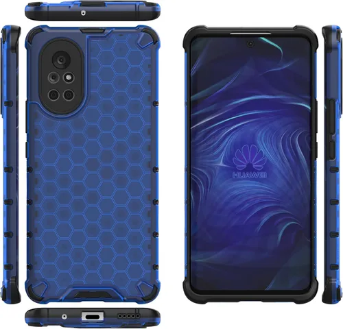 Vista 159 de Pzwoxukhov Funda compatible con Huawei Nova 3i, compatible con Huawei P Smart+ 2018 Honeycomb Anti-Drop Shock-Absorbing Case Negro
