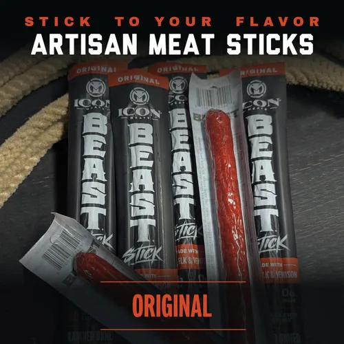 Vista 3 de ICON Meats BEAST - Palitos de carne con sabor original, alto contenido