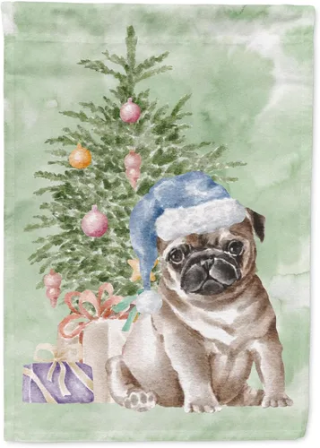Vista 69 de Caroline's Treasures CK8213GF Bulldog Inglés #2 Regalos de Navidad y árbol de jardín Bandera de buzón Bandera decorativa para patio exterior, patio