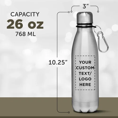 Vista 5 de DISCOUNT PROMOS Botellas de agua personalizadas Bullet Sports 26 oz Set de 10/50/100 paquete personalizado a granel promocional Fitness Drinkware