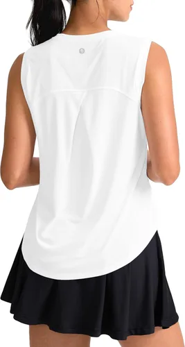 Vista 28 de SANTINY Camiseta sin mangas de entrenamiento para mujer, camiseta atlética Negro
