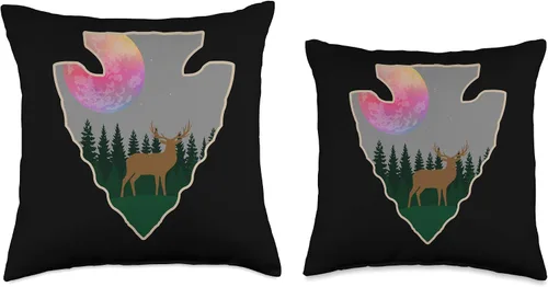 Vista 3 de Arrowhead Designs Ka. Arrowhead Caza Colorido Luna Llena Paisaje Lleno, 16x16, Multicolor