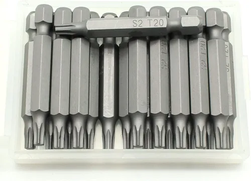 Vista 49 de TMAX Juego de puntas de destornillador de cabeza de estrella T6 Torx de 25 piezas, acero S2 de 6 puntos T-6 puntas de inserción de destornillador