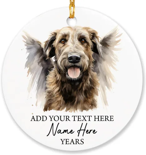 Vista 20 de Airedale Terrier - Adorno personalizado de alas de ángel para perro, regalo de pérdida de condolencias de mascotas, adorno de Navidad conmemorativo