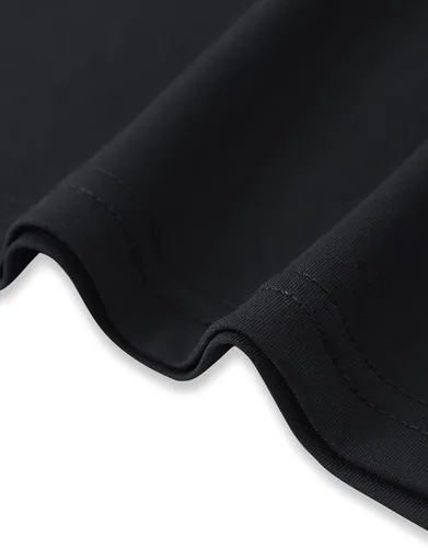 Vista 4 de GORGLITTER Conjuntos hawaianos de dos piezas para hombre, conjunto de camisa y pantalones cortos, conjunto deportivo en blanco y negro, talla XL