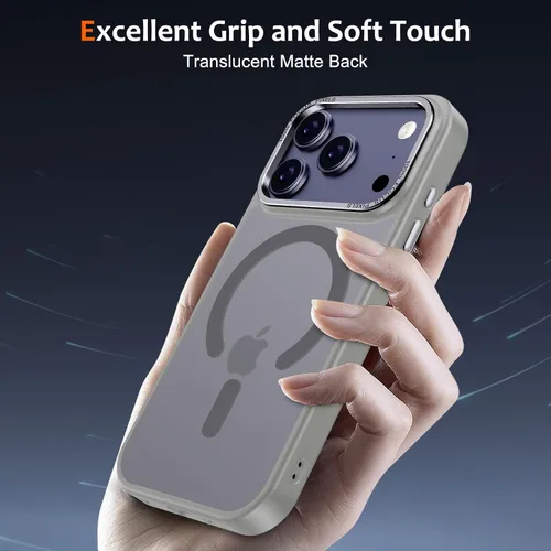 Vista 1391 de Anuck - Funda magnética para iPhone 11 compatible con MagSafe, carcasa trasera mate translúcida dura, borde de TPU, delgada, resistente a impactos