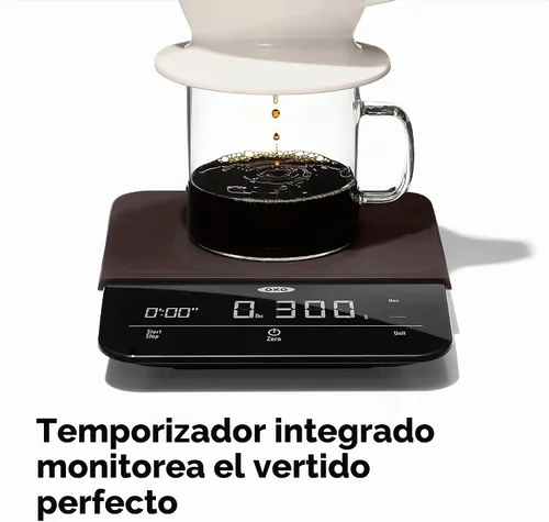 Vista 2 de OXO Brew - Báscula de café de precisión de 6 libras con temporizador, color negro