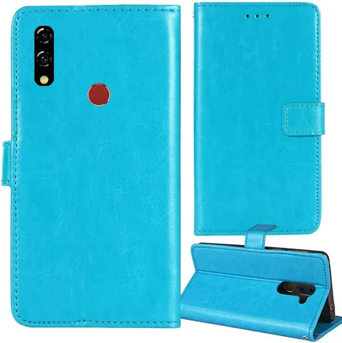Vista 10 de Stand Premium Retro Business Flip Funda de cuero protector parachoques para BLU G8 6.3 "Funda de protección del teléfono piel Folio libro ranura
