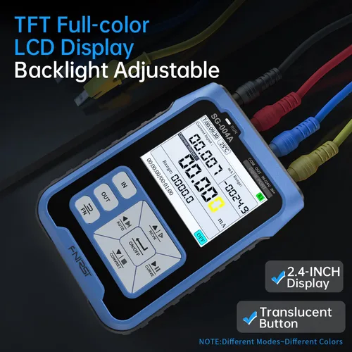 Vista 6 de SG-004A Generador de Señal Multifuncional 4-20mA 2.4" TFT Digital Analógico Voltaje de Corriente Ajustable Termopar Resistencia Calibrador de azul
