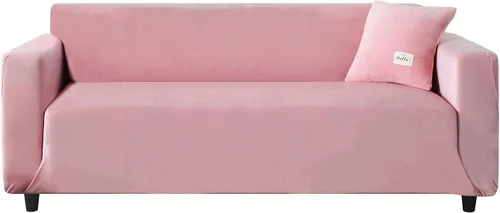Vista 9 de Funda elástica para sofá, suaves fundas de sofá de terciopelo con protector de muebles con funda para cojines para mascotas y niños