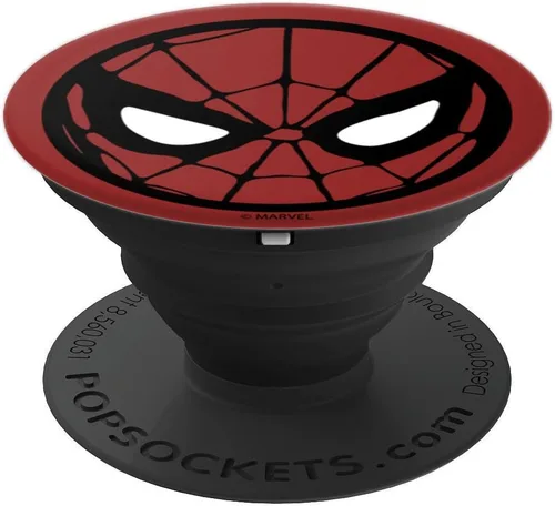 Vista 4 de Marvel Spider-Man - Máscara circular para niños, PopSockets Adhesivo PopGrip