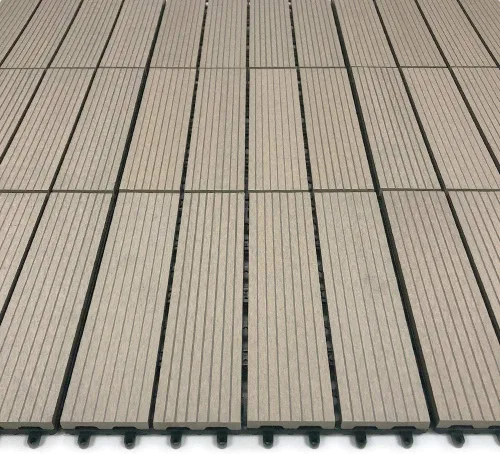 Vista 5 de RevTime Azulejos de madera y plástico Easy DIY de 12 x 12 x 3/4 pulgadas, jardín al aire libre, suelo de terraza entrelazado al aire libre, área