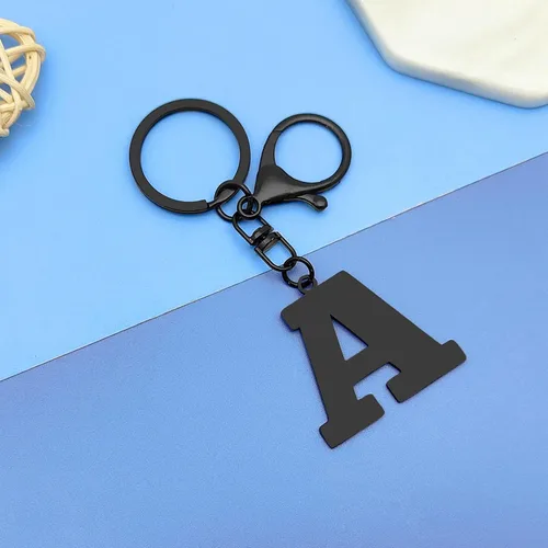 Vista 7 de DlaeKua Llavero para mujer con letra inicial del alfabeto A-Z, regalo de 26 letras para bolso, bolsos con llavero