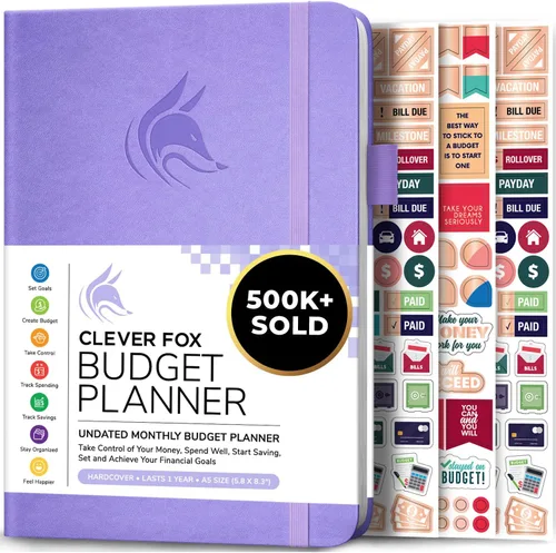 Vista 13 de Clever Fox Planificador de presupuesto de bolsillo, mini cuaderno de seguimiento de gastos. Organizador de presupuestos mensual, cuaderno