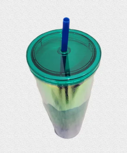 Vista 4 de Starbucks Holiday 2022 - Vaso de holograma de onda ombré, 24 onzas