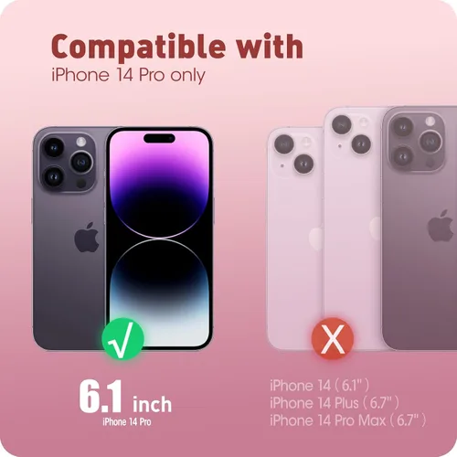 Vista 2 de i-Blason Cosmo Series - Funda para iPhone 14 Pro de 6.1 pulgadas (versión 2022), funda protectora delgada de cuerpo completo con protector