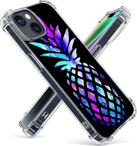 Vista 19 de Funda de protección contra caídas para iPhone 14 Plus de 6.7", oro rosa Negro Retro Juego