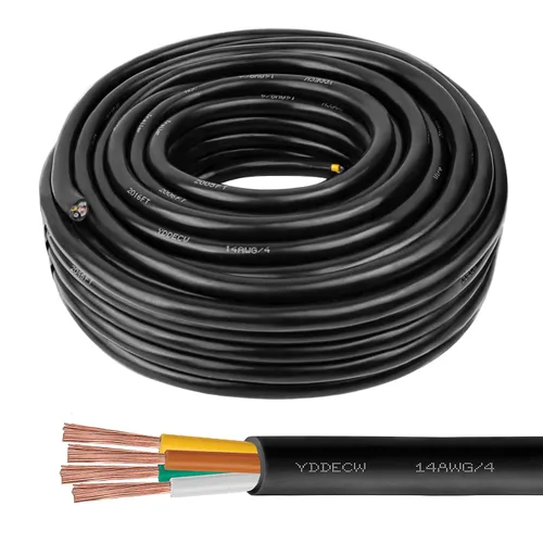 Vista 9 de Cable de control de 4 conductores 14 AWG, 10 pies, 14/4, 100% cobre puro para sistemas de aire acondicionado mini split y bomba de calor, altavoces