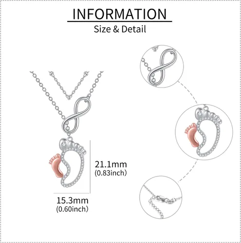 Vista 3 de MONGAS Lariat - Collar en capas de plata de ley 925 en forma de Y, gargantilla en capas, regalos de joyería de Navidad para mujer