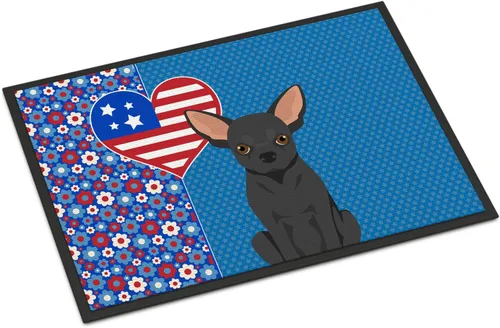Vista 155 de Caroline's Treasures WDK5119JMAT Airedale Terrier USA - Tapete para interiores o exteriores, 24 x 36 pulgadas, tapete para puerta delantera
