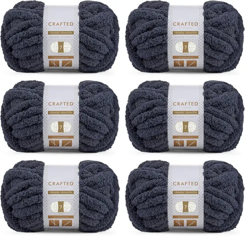 Vista 32 de Crafted By Catherine Hilo de Chenille Grueso - Paquete de 2 (8 oz / 227 g, 31.7 Yardas Cada Madeja), Beige, Calibre 7 Jumbo