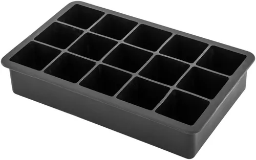 Vista 2 de Restaurantware Molde de hielo de silicona negra, 7.4 x 4.6 pulgadas