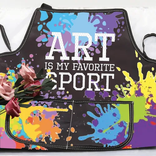 Vista 2 de VAMSI - Delantal de cocina para artistas, regalos para pintores, regalos para amantes del arte, delantal temático de arte, regalos de agradecimiento