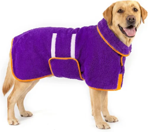 Vista 34 de Bienbee Albornoz para perro, súper absorbente para perros pequeños a Negro