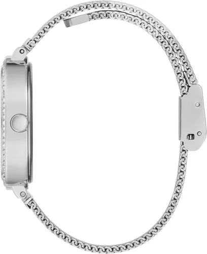 Vista 2 de GUESS US Womens Silver-Tone Mesh Analog Watch