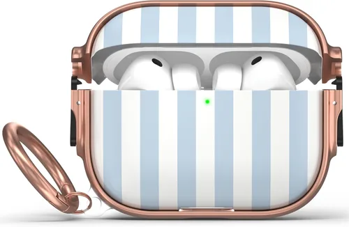 Vista 93 de Funda para AirPods Pro 2/1 con bloqueo de seguridad, compatible con Magsafe Negro + Blanco