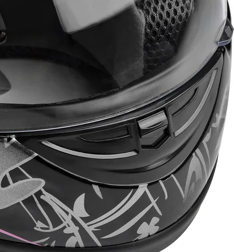 Vista 6 de TCMT Tamaño-M DOT Casco de motocicleta con mariposa, tapa abatible, cara completa, para la calle, para bicicleta de tierra, casco para adultos, ATV