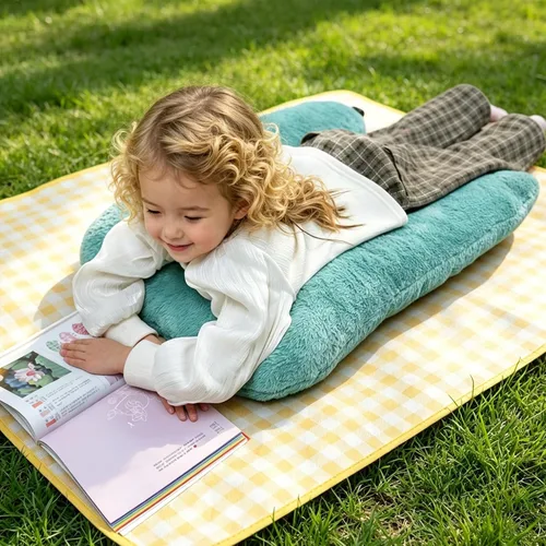 Vista 7 de Atablyn La almohada de cuello para niños proporciona doble apoyo a la cabeza y el cuello en cualquier posición de sueño en vuelos, automóviles