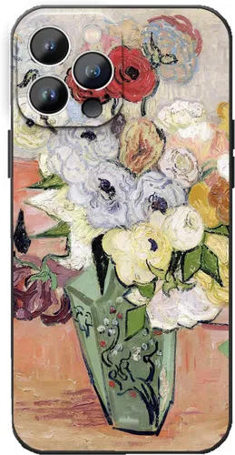 Vista 10 de Van Gogh - Funda para iPhone 12 Pro Max, diseño de ramo de flores en un florero, resistente al agua y a prueba de golpes para iPhone 12 Pro Max