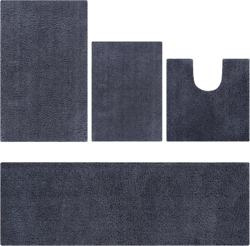 Vista 39 de Better Trends Micro Collection - Tapetes de baño, alfombra suave, alfombra de felpa absorbente, alfombra de baño 100% poliéster para suelo de baño