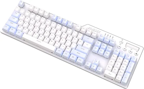 Vista 4 de AK35I Teclado mecánico para juegos con cable intercambiable en caliente con interruptores marrones a juego azul y blanco teclas multimedia